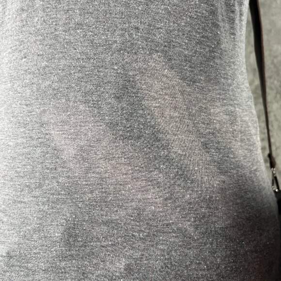 Ann Arbor Pho Sho Womens Small Gray V-Neck Graphic Tee Vietnamese Y2K Bleached - Picture 9 of 9